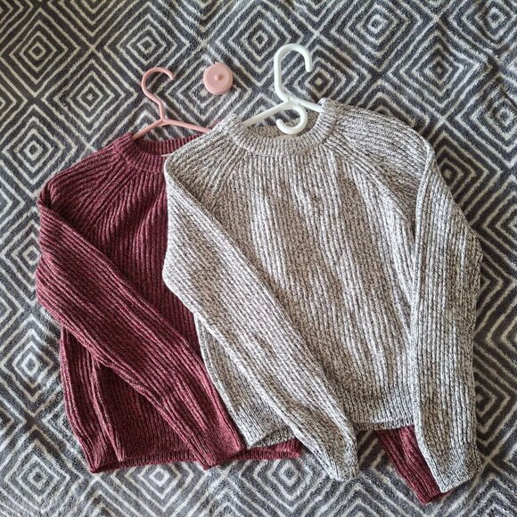 Pair of H&M Long Sleeve Heathered Sweaters, Size S - Picture 1 of 12